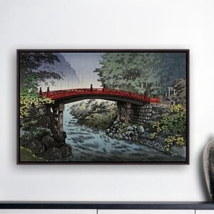Japonská umělecká reprodukce “Nikko Sacred Bridge” od Tsuchiya Koitsu