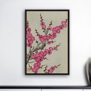 Japonská umělecká reprodukce “Plum Blossoms” od Shodo Kawarazaki